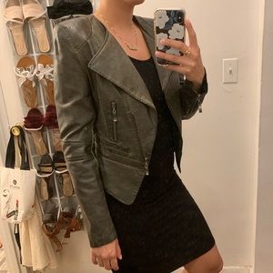 Leather motorcycle jacket